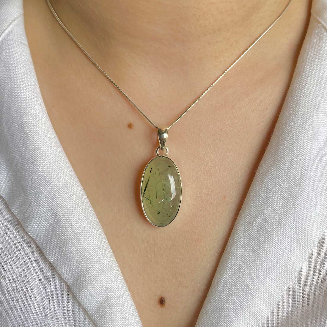 Prehnite Pendant-(PRN-P-3.)